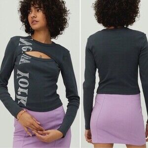 Daydreamer New York Peek-a-boo Long Sleeve Tee